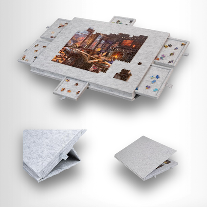 Ergo puzzelmap | Draagbaar Puzzelbord met 6 Lades, voor 1000 stukjes