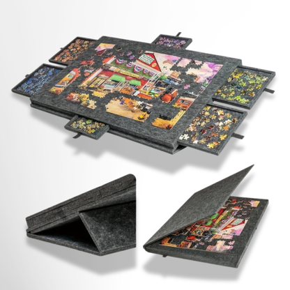 Ergo puzzelmap | Draagbaar Puzzelbord met 6 Lades, voor 1000 stukjes